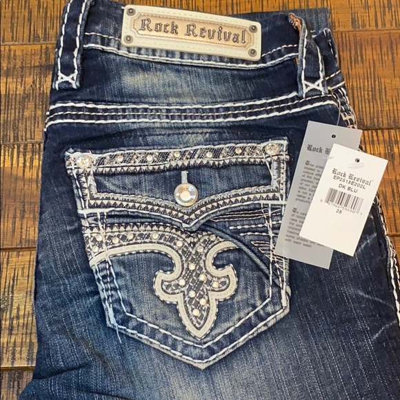 NWT Rock Revival Glade Bling Easy Bootcut Jeans - Picture 3 of 14